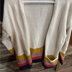Pink Lily Colorful Striped Cardigan